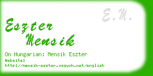 eszter mensik business card